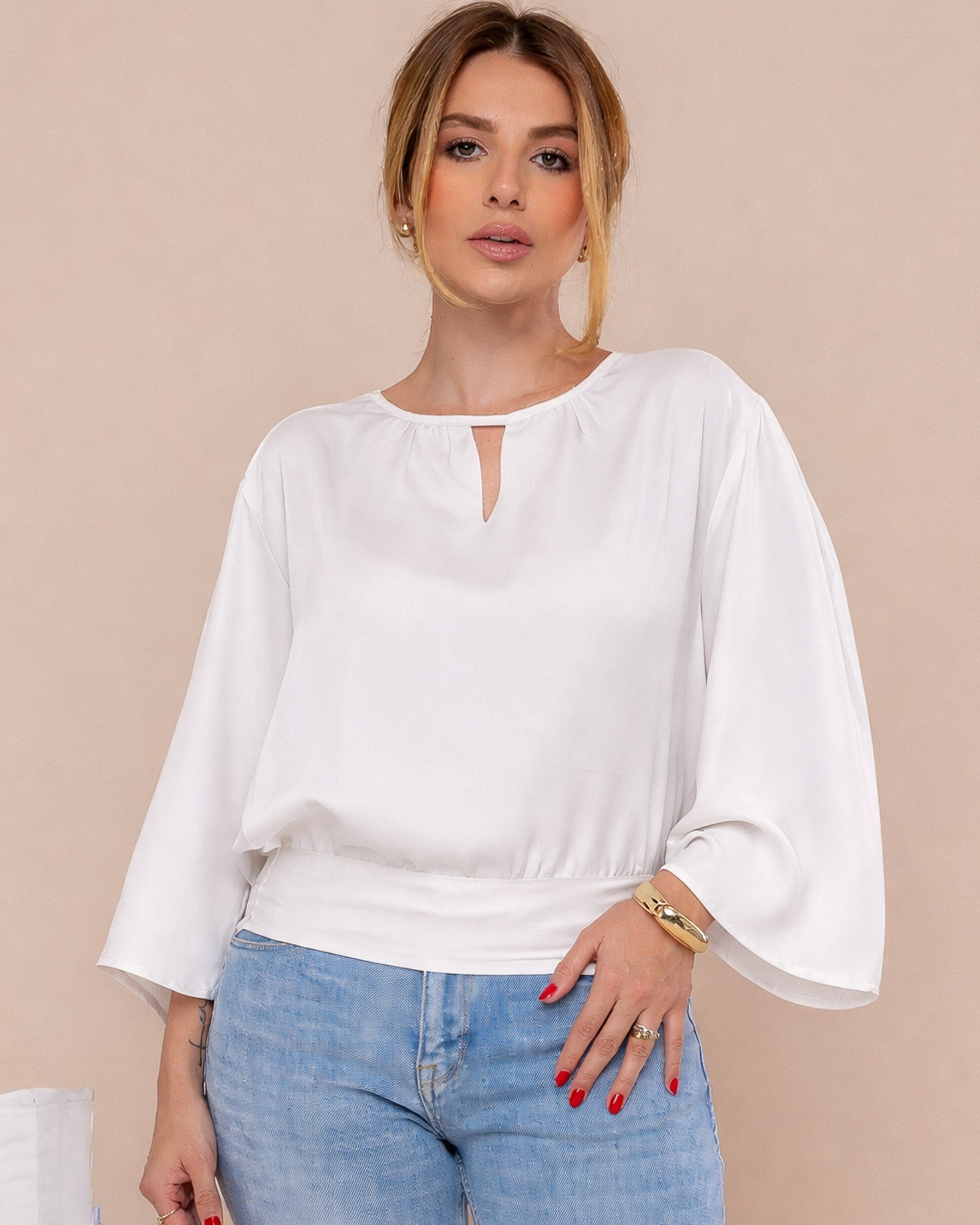 BLUSA ANCHA CON PRETINA