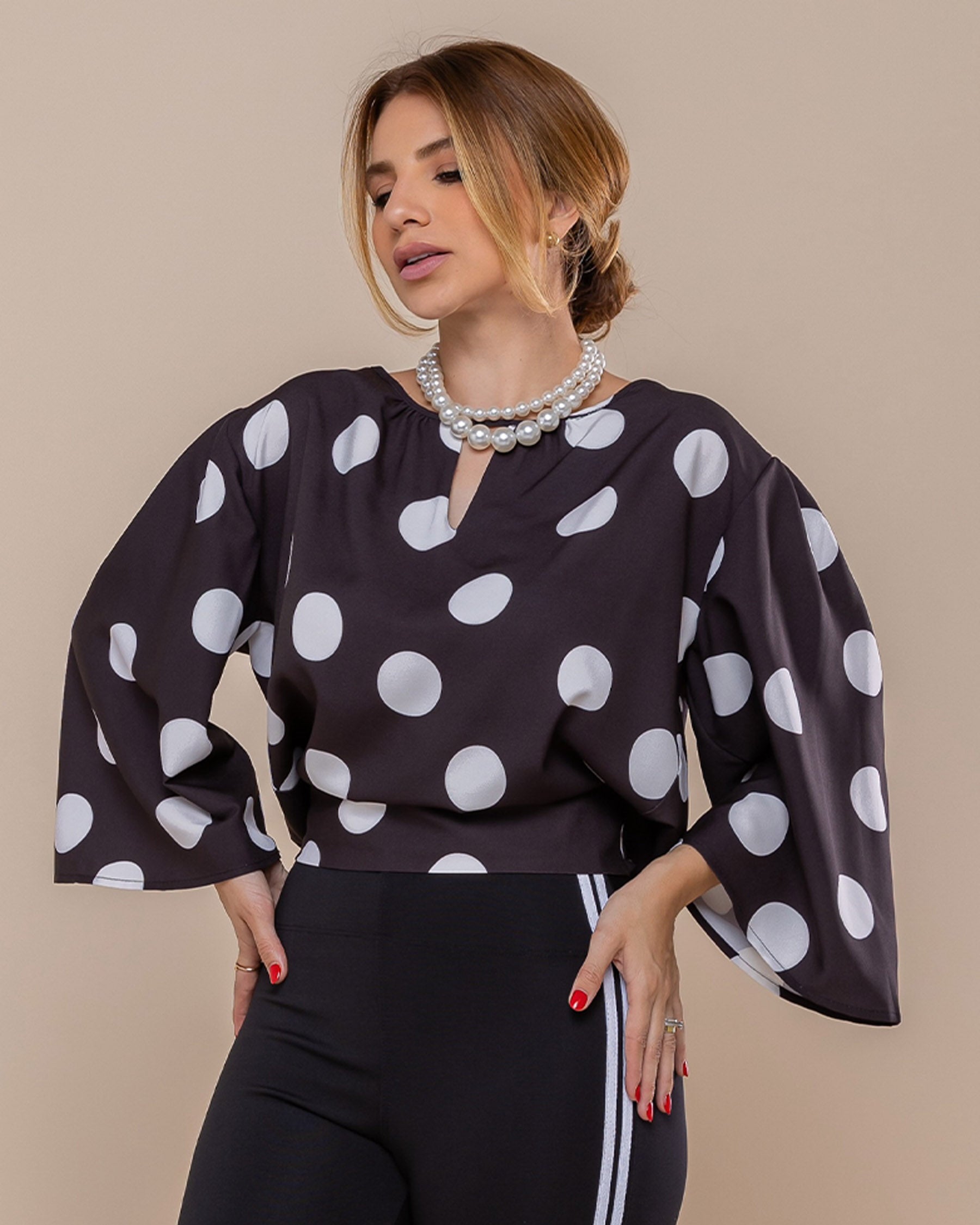 BLUSA ANCHA CON PRETINA