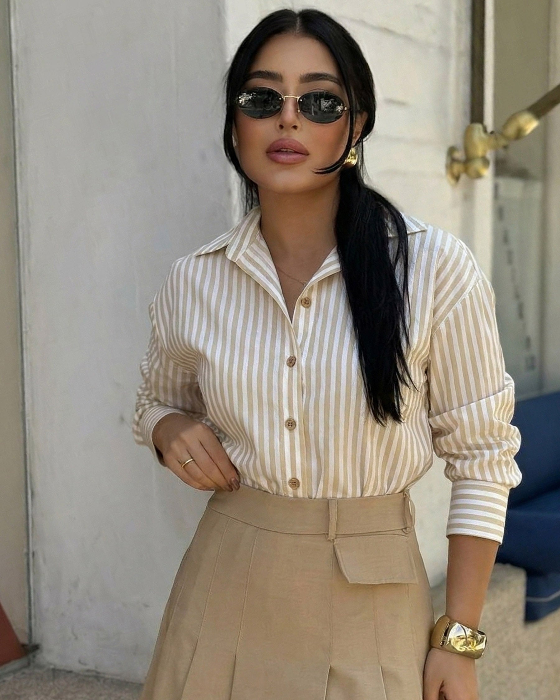 BLUSA 100% ALGODÓN LISTADA