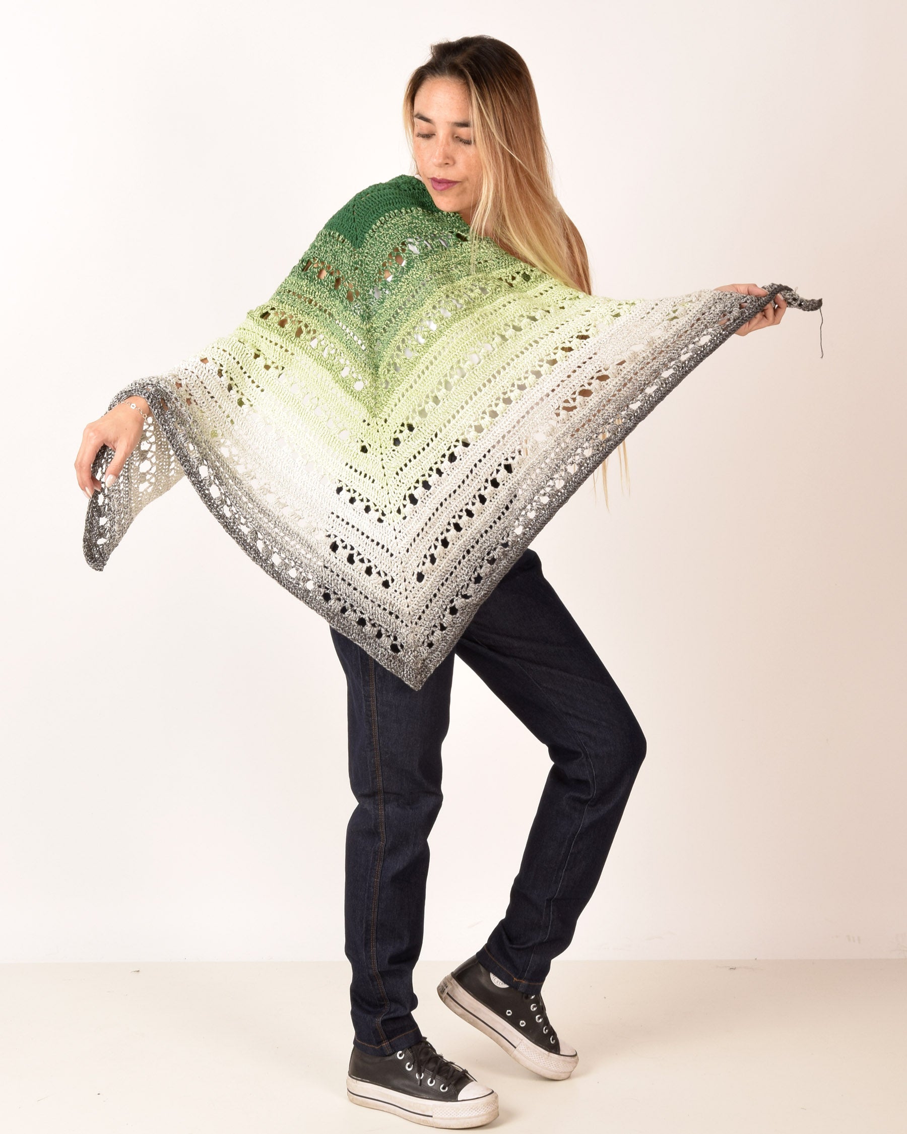 CHAL TEJIDO A CROCHET - MODELO "NATURE"