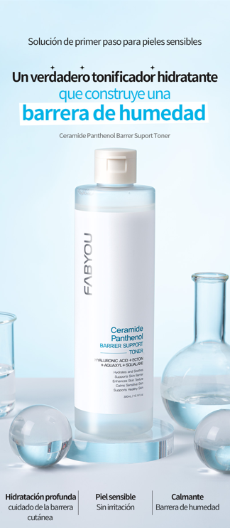Toner Coreano hidratante con Pantenol y Cerámidas FABYOU / REGISTRO ISP N°3402C - 2/24