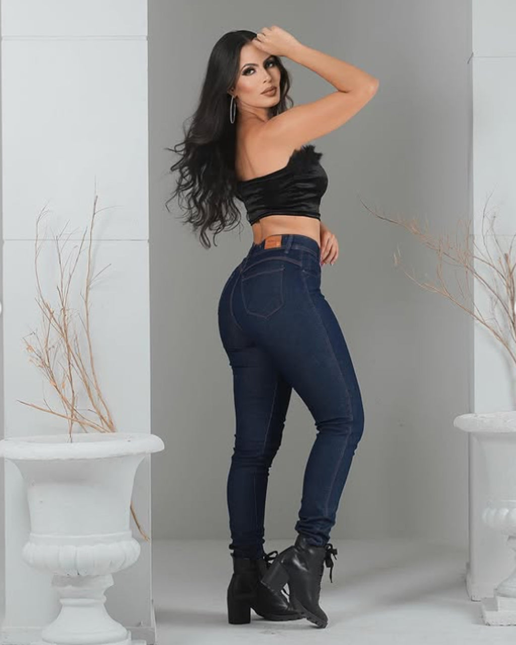 JEANS SKINNY AZUL ELASTICADO