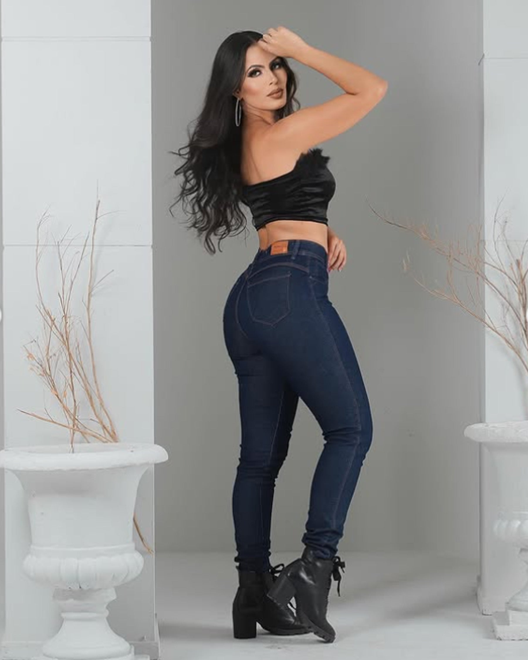 JEANS SKINNY AZUL ELASTICADO