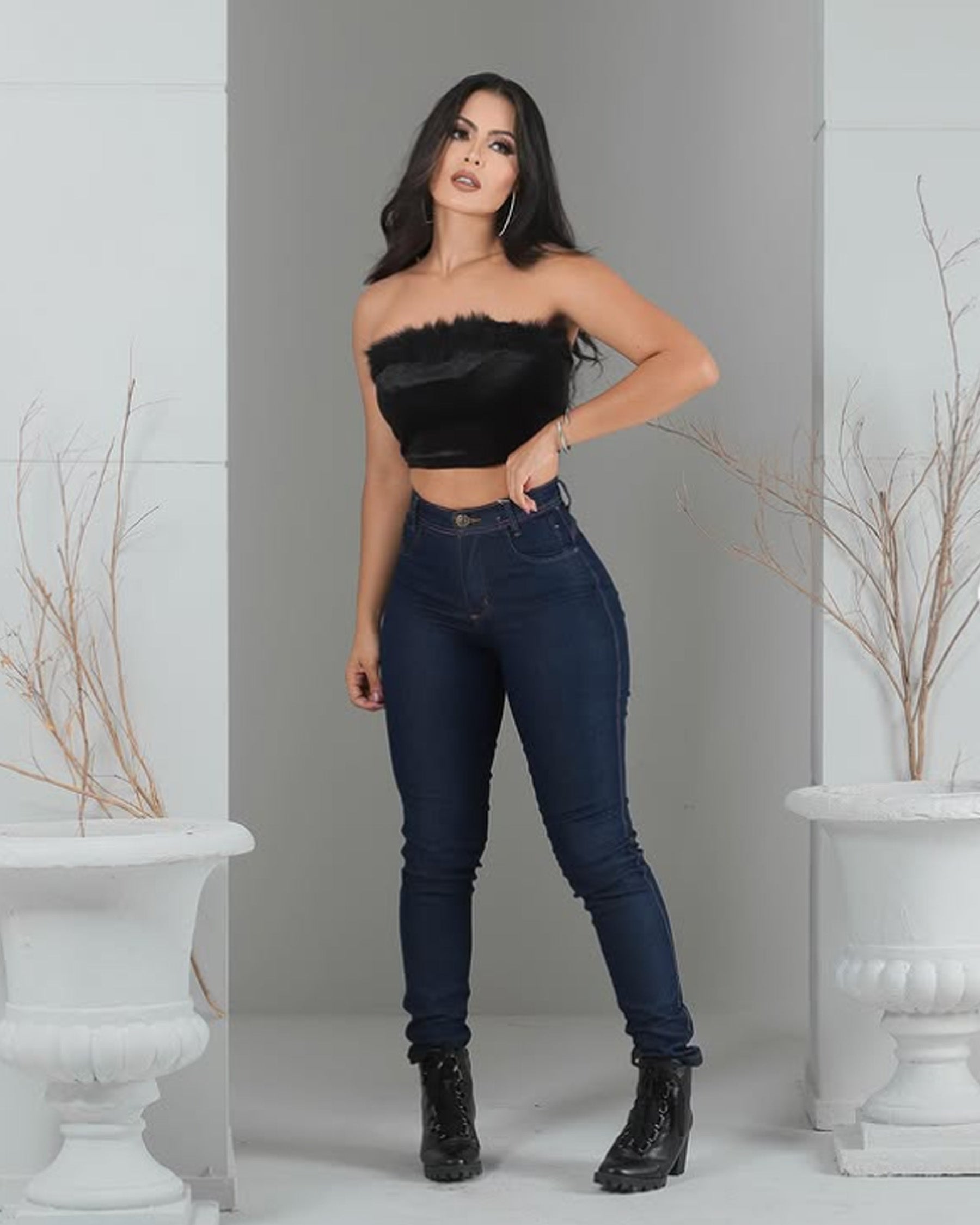 JEANS SKINNY AZUL ELASTICADO