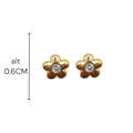 Aros flor strass