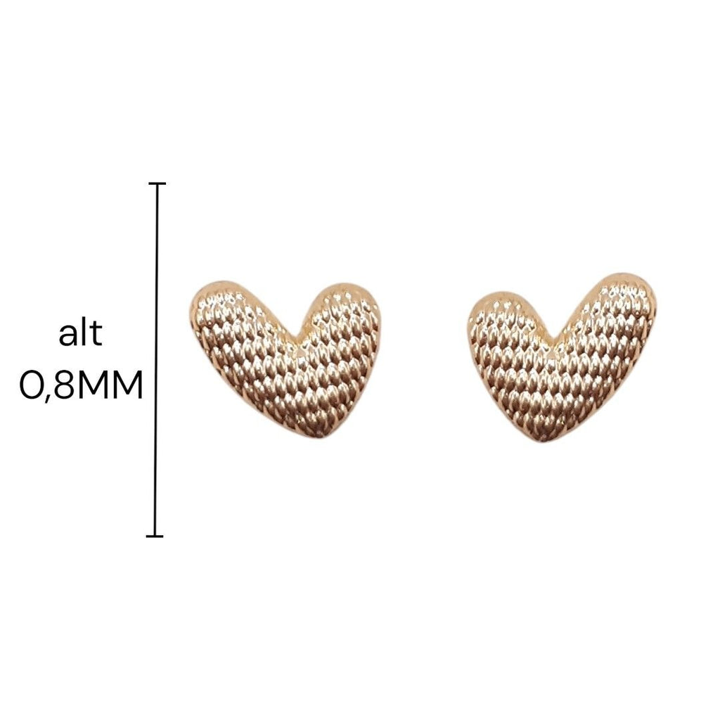 Aros corazón tejido