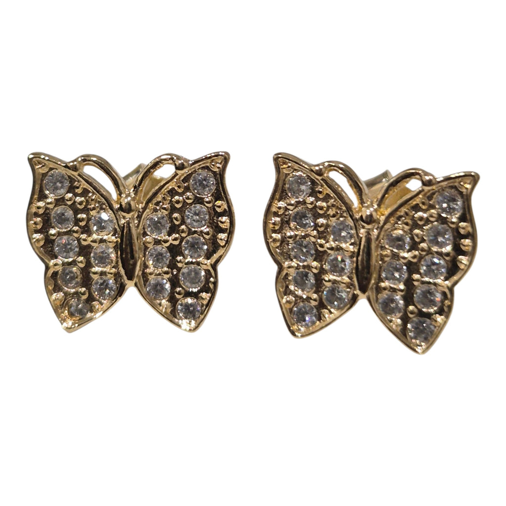 Aros mariposa strass