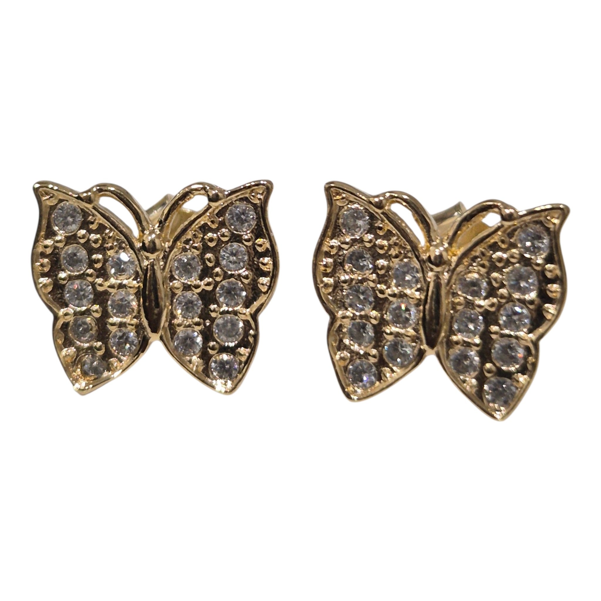 Aros mariposa strass