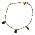 Pulsera 3 gotas verdes