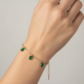 Pulsera 3 gotas verdes