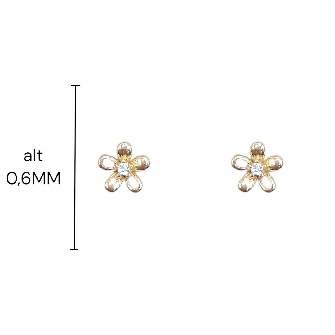 Aros flor circon