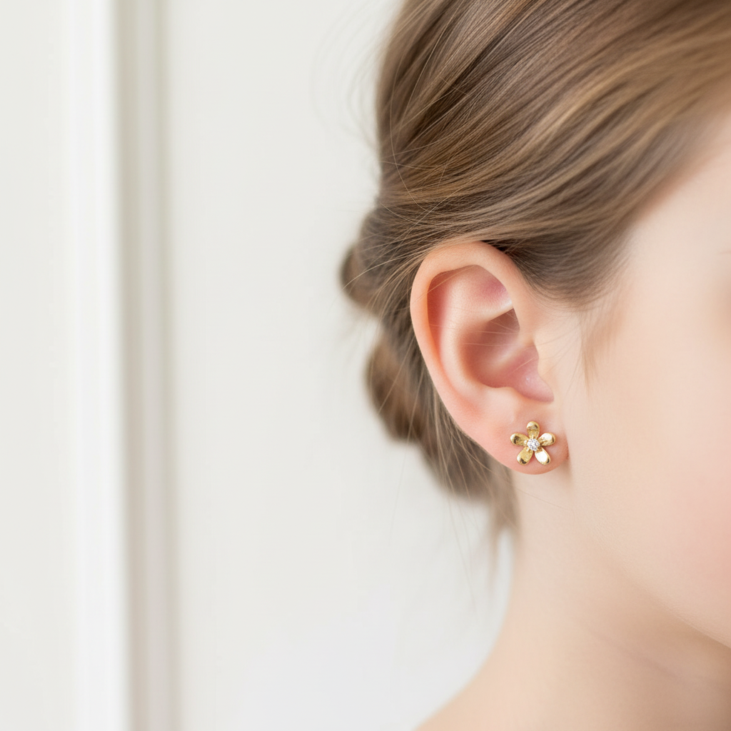Aros flor circon