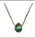 Cadena con dije cristal verde