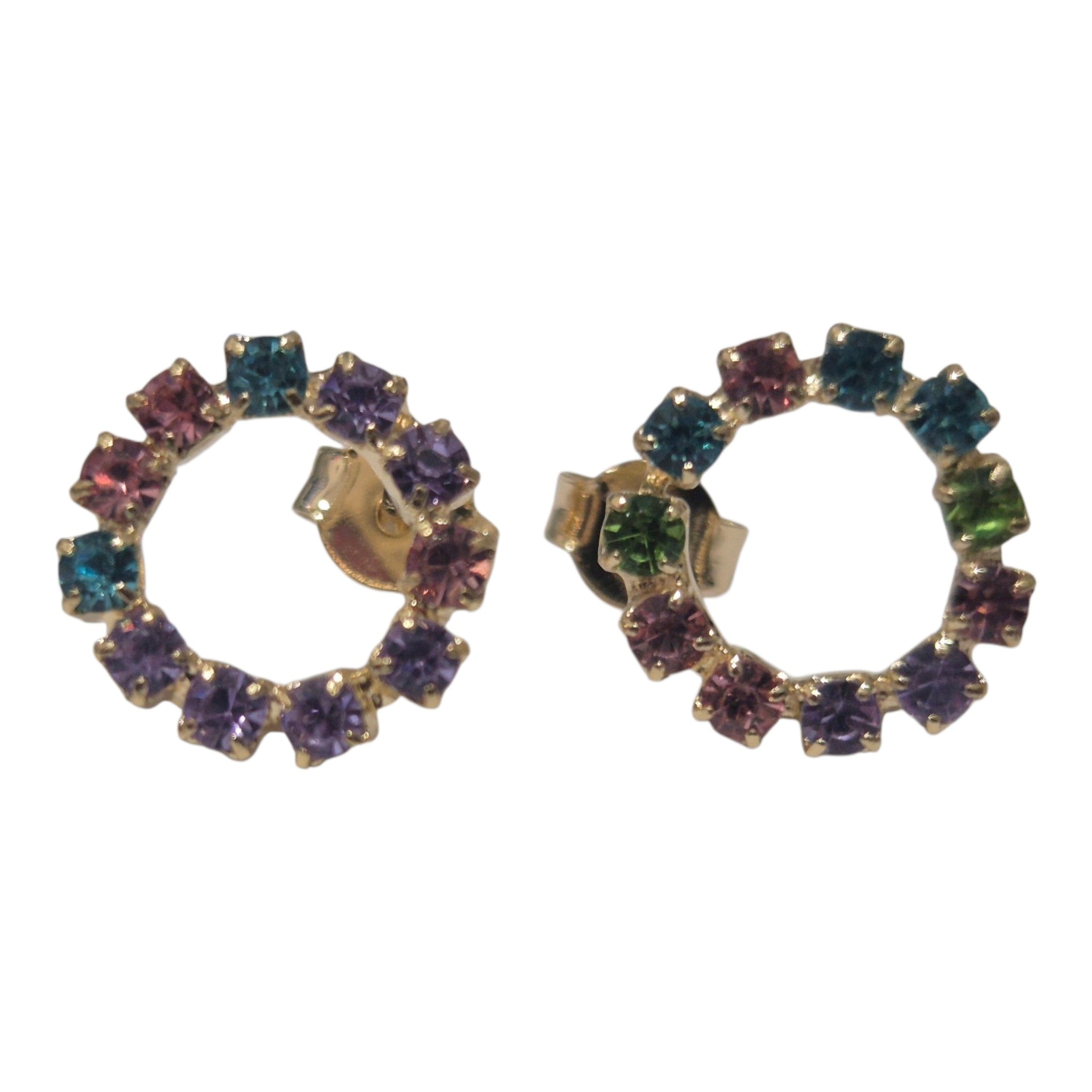 Aros circon multicolor